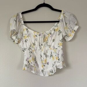 Hollister floral crop top